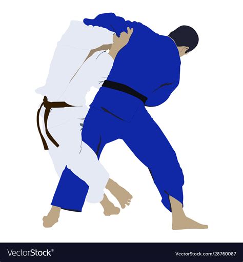 Judo Wrestling Fight Royalty Free Vector Image
