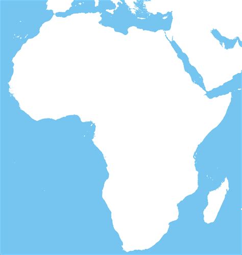 Blank Africa Physical Map Outline Demaxde