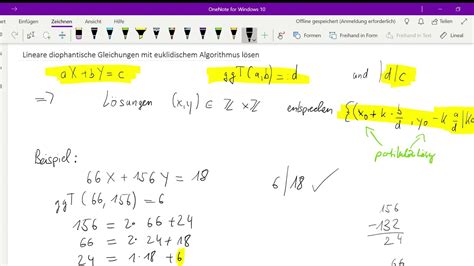 Aufgaben zu lineare gleichungen mit einer variablen. Lineare diophantische Gleichungen ax+by=c mit euklidischem ...