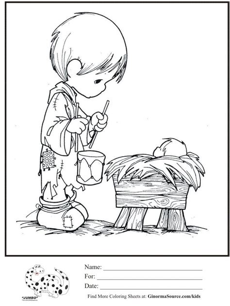 Baby Jesus Coloring Pages Coloring Page Precious Moments Little