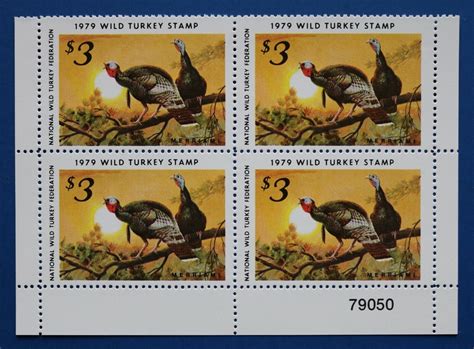 u s nwtf04 1979 national wild turkey federation wild turkey stamp pb4 ebay
