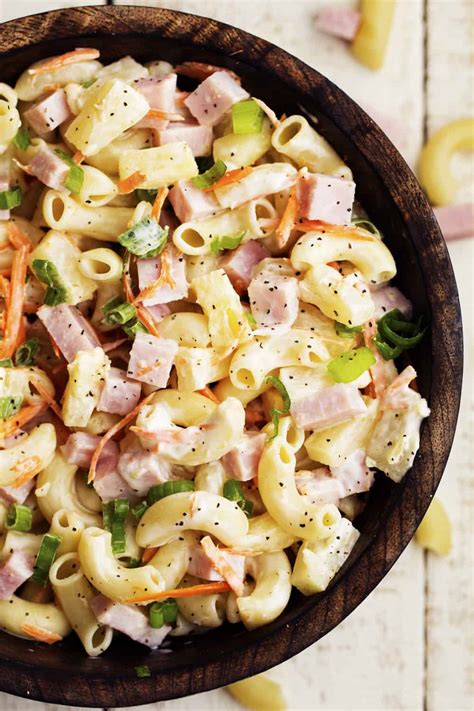 Easy macaroni salad is loaded with veggies, cheese and more. Hawaiian Macaroni Salad | The Recipe Critic