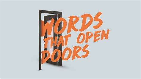 Words That Open Doors By Ps Naomi Eden Gateway Church Geelong Sermons