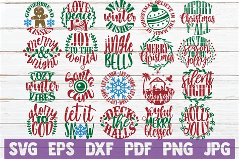 Christmas Ornaments Svg Bundle Svg Cut Files By Mintymarshmallows