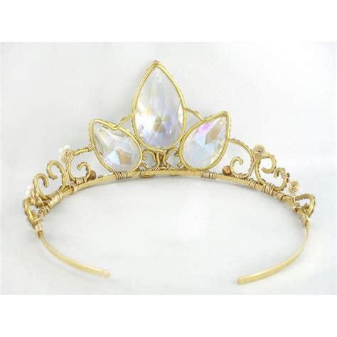 a tangled tiara rapunzel s gold crystal crown made to order disney jewelry fantasy jewelry