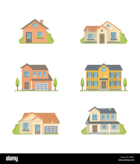 Flat Roof House Stock Vector Images Alamy