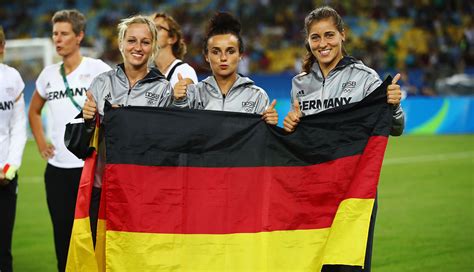 Men's football made its olympic debut at the 1900 games in paris , where great britain took the first gold. Germany Wins First Women's Soccer Gold Medal at the Rio ...