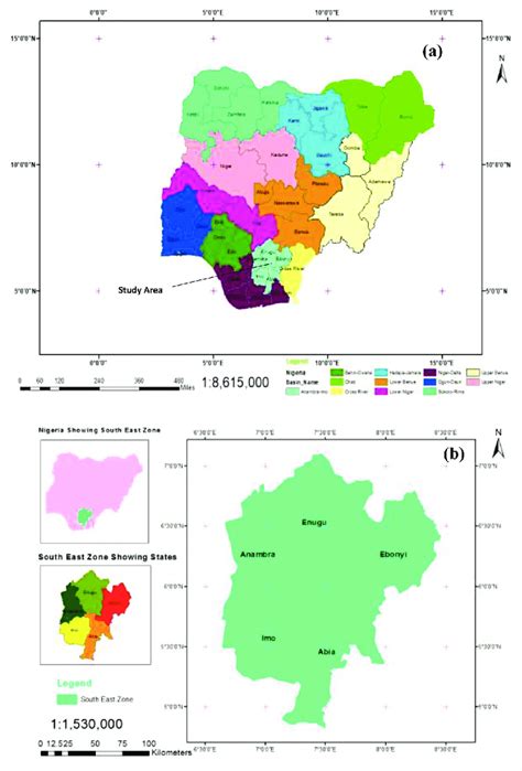 A Map Of Nigeria Showing The States River Basins And The Study