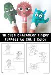 Printable Finger Puppets to Cut and Color | Woo! Jr. Kids Activities