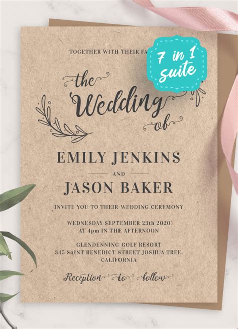 Rustic Wedding Invitations Get Printed Or Digital