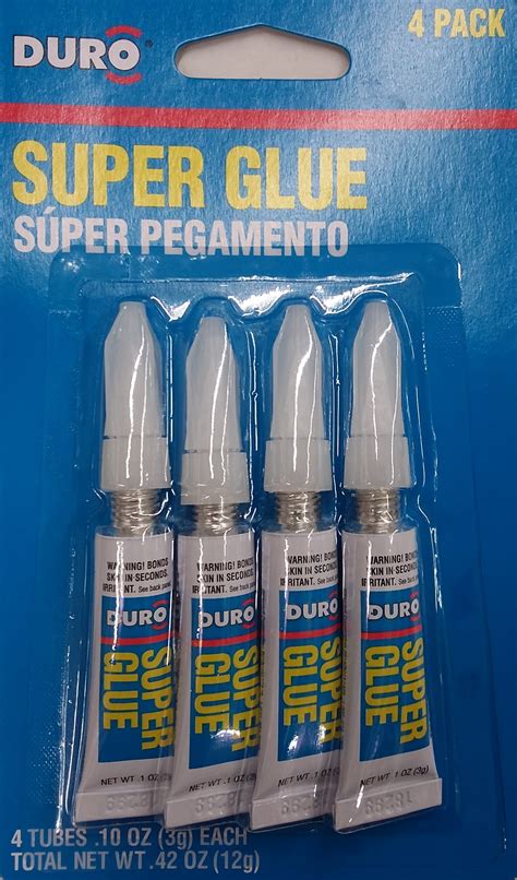 Duro All Purpose Super Glue 042 Oz 4 Pack