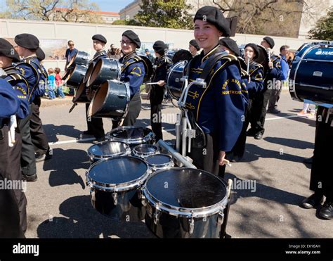 High School Marching Band Tenor Drummer Usa Stock Photo Royalty Free
