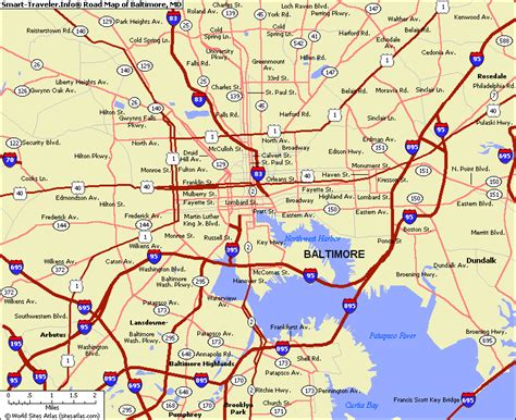 Map Of Baltimore Maryland Travelsmapscom
