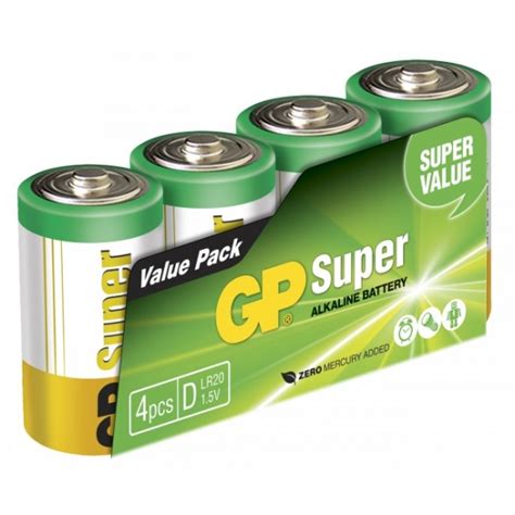 Alkaline Battery 4 X D Lr20 Super 15v Gp Battery