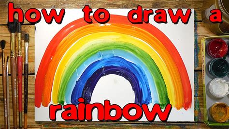 How To Draw A Rainbow Painting Youtube