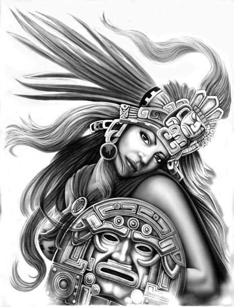 Aztec Queen Aztec Drawing Lowrider Art Aztec Art