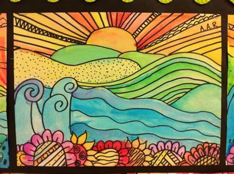 5th Grade Elementary Art Teaching Foreground Middle Ground And