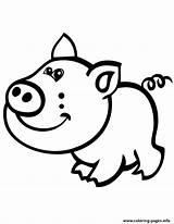 Pig Coloring Cute Cartoon Pages Clipart Printable Cliparts Color Drawing Quotes Quotesgram Getdrawings Library sketch template