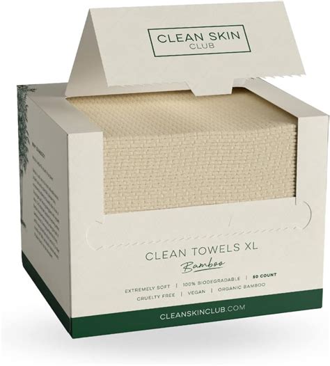 Clean Skin Club Bamboo Clean Towels Xl Award Winning Disposable Face