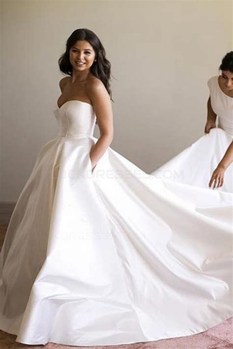 We have a list of 30 of the best simple wedding dresses for the most elegant brides. Ball Gown Sweetheart Simple Elegant Wedding Dresses Bridal ...