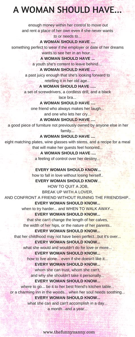 A Poem Every Woman Needs To Read The Funny Nanny