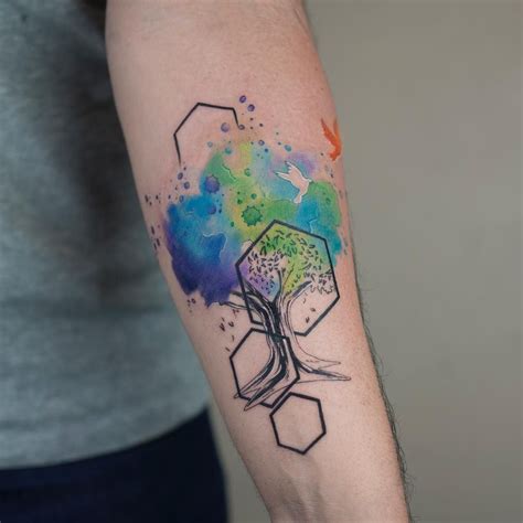 Tattoo Artist Baris Yesilbas Color Athors Style Watercolor Tattoo With