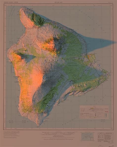 Modern Elevation Rendering Techniques On Old Topo Maps Big Island
