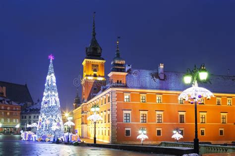 Warsaw Castle Square Stock Image Image Of Royal Tree 48898935