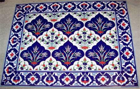 X Turkish Iznik Daisy Floral Ceramic Tile Mural Panel