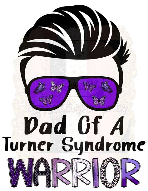 Dad Of A Turner Syndrome Warrior Purple And Butterflies Etsy