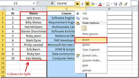 How To Split Excel Column Into Two