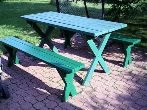 Picnic Table Designi Love That The Benches Are Separate Cabin Life Diy Projects To Try