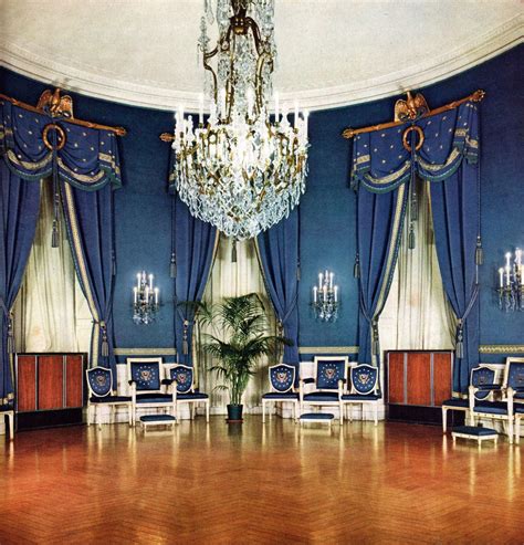 Inside The Blue Room Of The White House In 1940 Washington Dc