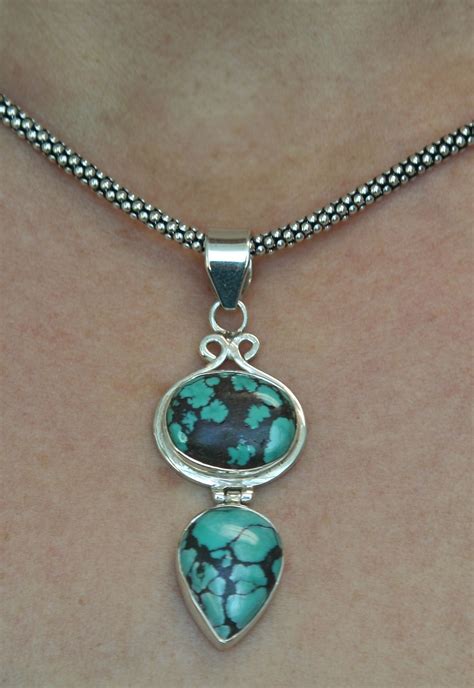 Teardrop Turquoise Pendant With Sterling Silver Purchase Now For 40