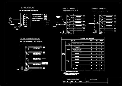 Planos De Diagrama Unifilar Instalacion Electrica En Dwg Autocad 10240
