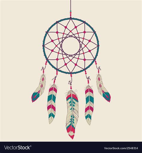 Colorful Of Dream Catcher Royalty Free Vector Image