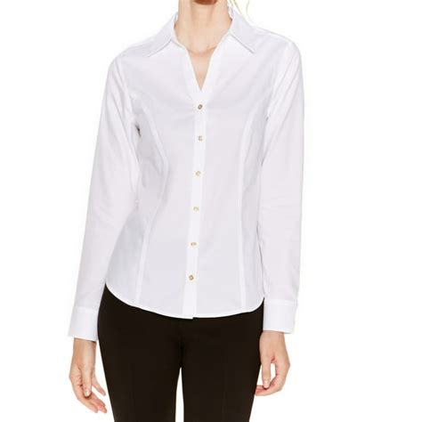 Calvin Klein Calvin Klein New White Womens Size Xs Button Down Shirt
