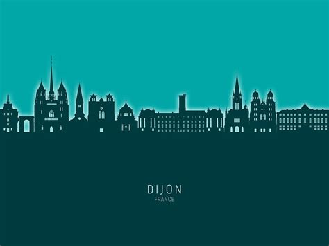 Dijon France Skyline 32 Digital Art By Michael Tompsett Pixels