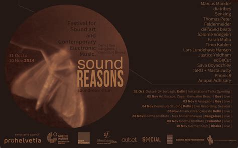 Sound Reasons Festival Records Productions Sound Art