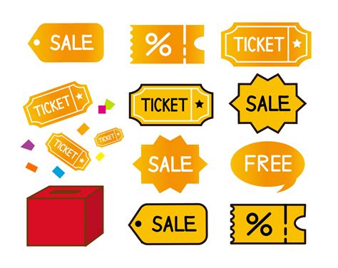 Discount Coupon Icon Set Black Signs Of Ticket With Percent Sign