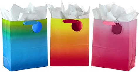 Hallmark 13 Large T Bags Assortment With Tissue Paper