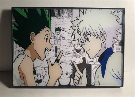 Gon And Killua Hunterxhunter Anime Glass Painting T 2011 Etsy