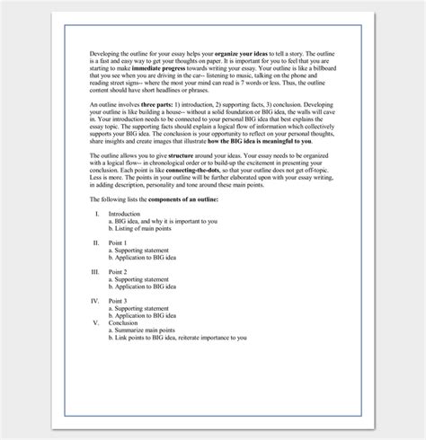 Learning from introductions written in professional college papers is the best strategy. 30+ Essay Outline Templates - (Free Samples, Examples and ...