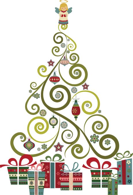 Swirly Christmas Tree | Christmas tree clipart, Creative christmas trees, Christmas tree images