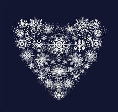 Heart From Snowflakes Stock Vector Illustration Of Beauty 34426513