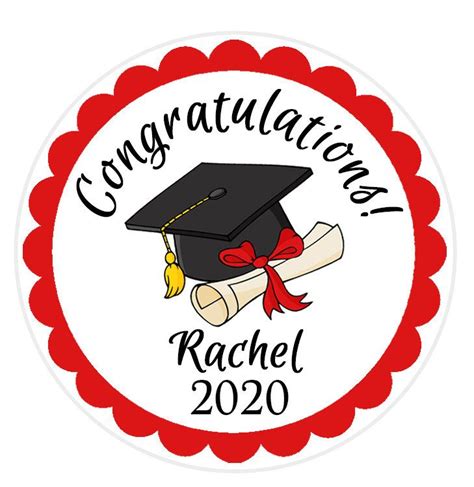 Class Of 2021 Graduation Sticker School Colors Mortarboard Etsy