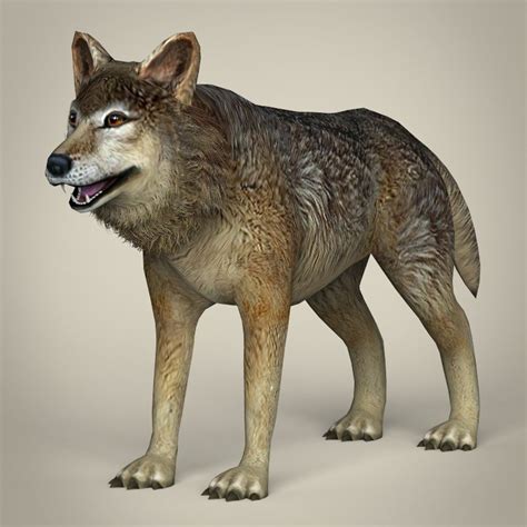 Artstation Low Poly Wolf 3d Model Game Assets