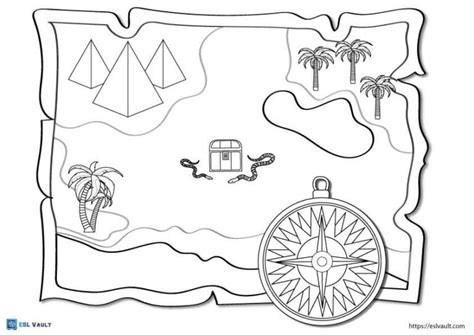 16 Free Treasure Map Coloring Pages Esl Vault