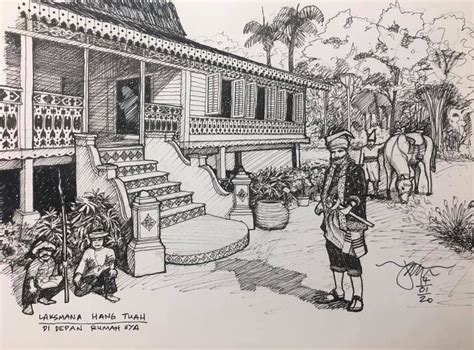 Singahsana Laksamana Hang Tuah Building Illustration History Of