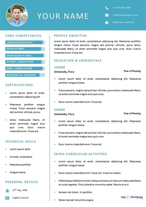 Visual Resume Templates 800 Free Infographic Resume Templates